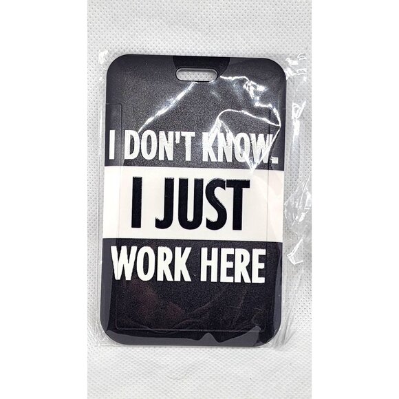 Black White ID Badge Holder Clip On Extendable - Stylish & Practical Accessories - Picture 7 of 10